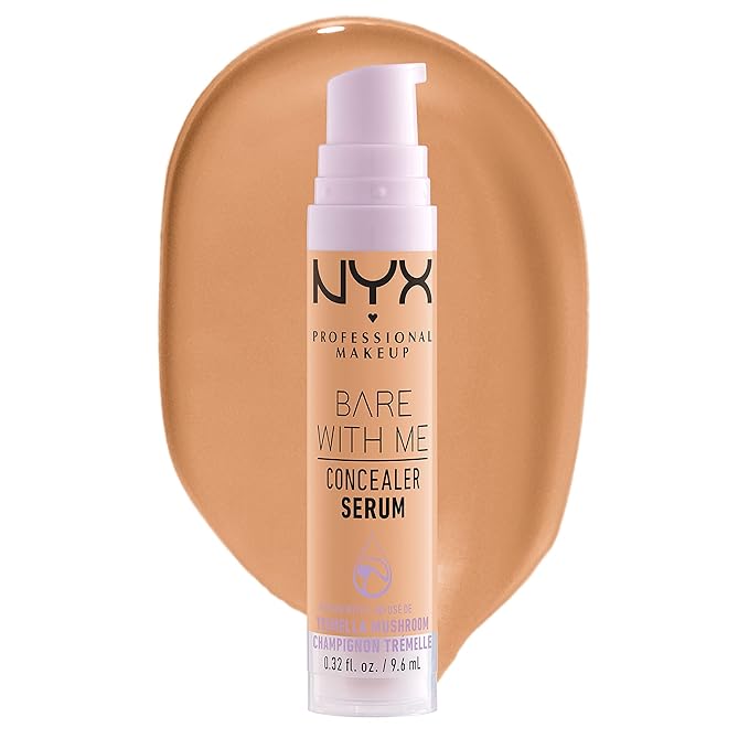 NYX PROFESSIONAL MAKEUP Bare With Me Concealer Serum, Up To 24Hr Hydration - Medium Golden-Velvo Beauty