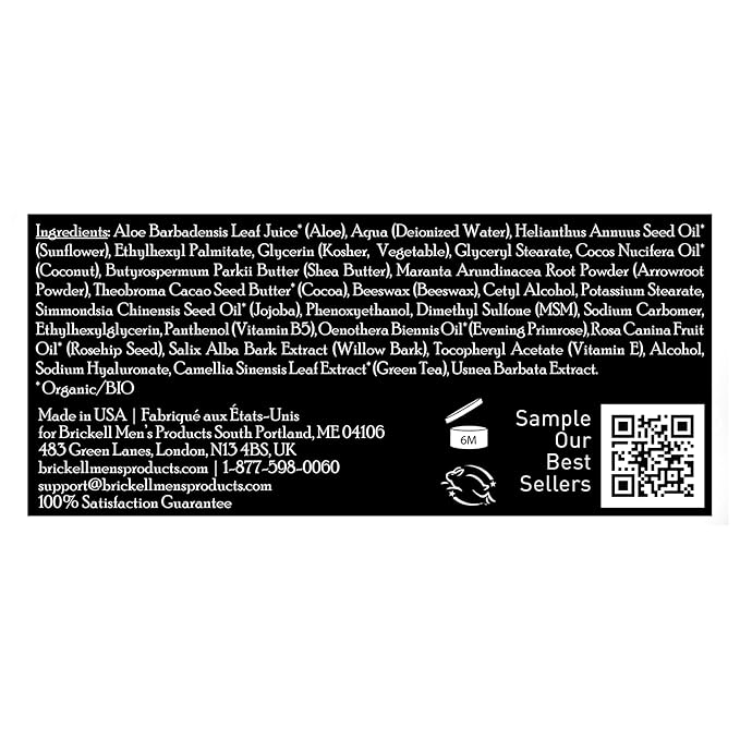 Brickell Men's Revitalizing Anti-Aging Cream For Men, Natural and Organic Anti Wrinkle Night Face Cream To Reduce Fine Lines and Wrinkles, 2 Ounce, Unscented-Velvo Beauty