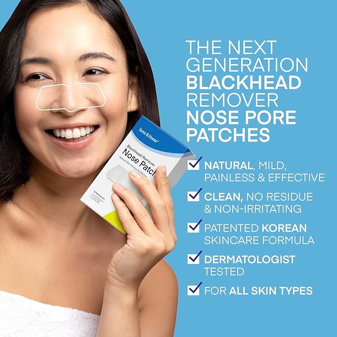 TEREZ & HONOR Korean Melting Pore Strips Blackhead Remover 5 Kits - Sebum Softener, Pore Minimizer Strips - Hypoallergenic Tested, 3-Step Pore Refining Sets-Velvo Beauty