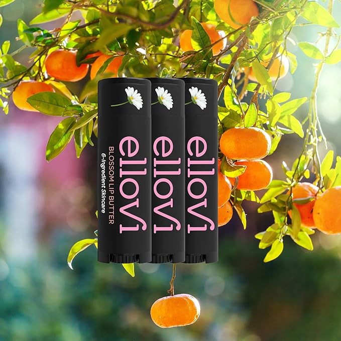 Natural Lip Butter Lip Balm - Blossom - Pure Enough to Eat - Made With Just 6 Vegan Ingredients - Moisturizing Lip Care for All Day Hydration (4-Pack)-Velvo Beauty