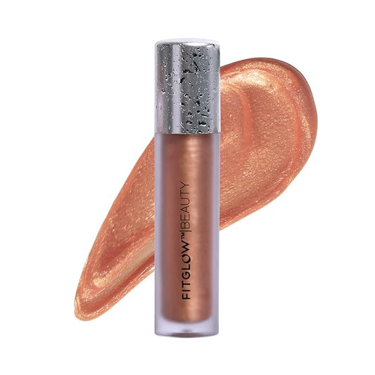 FITGLOW Beauty Lip Colour Serum | Hydrating Lip Gloss | Plumping Anti-Aging Lip Treatment | Natural Shine with Pomegranate Sterols & Collagen | Buildable Color for Dry Chapped Lips | Rosé- 10g-Velvo Beauty