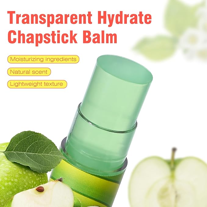 Flavored Lip Balm Set, 4 Scents- Pineapple Green Apple Purple Grapes Lip Balm and Pop Flavor Lip Balm Moisturizer,Transparent Hydrate Multi Flavor Chapstick Balm Bulk,Smooth Lip Lines Lip Care-Velvo Beauty