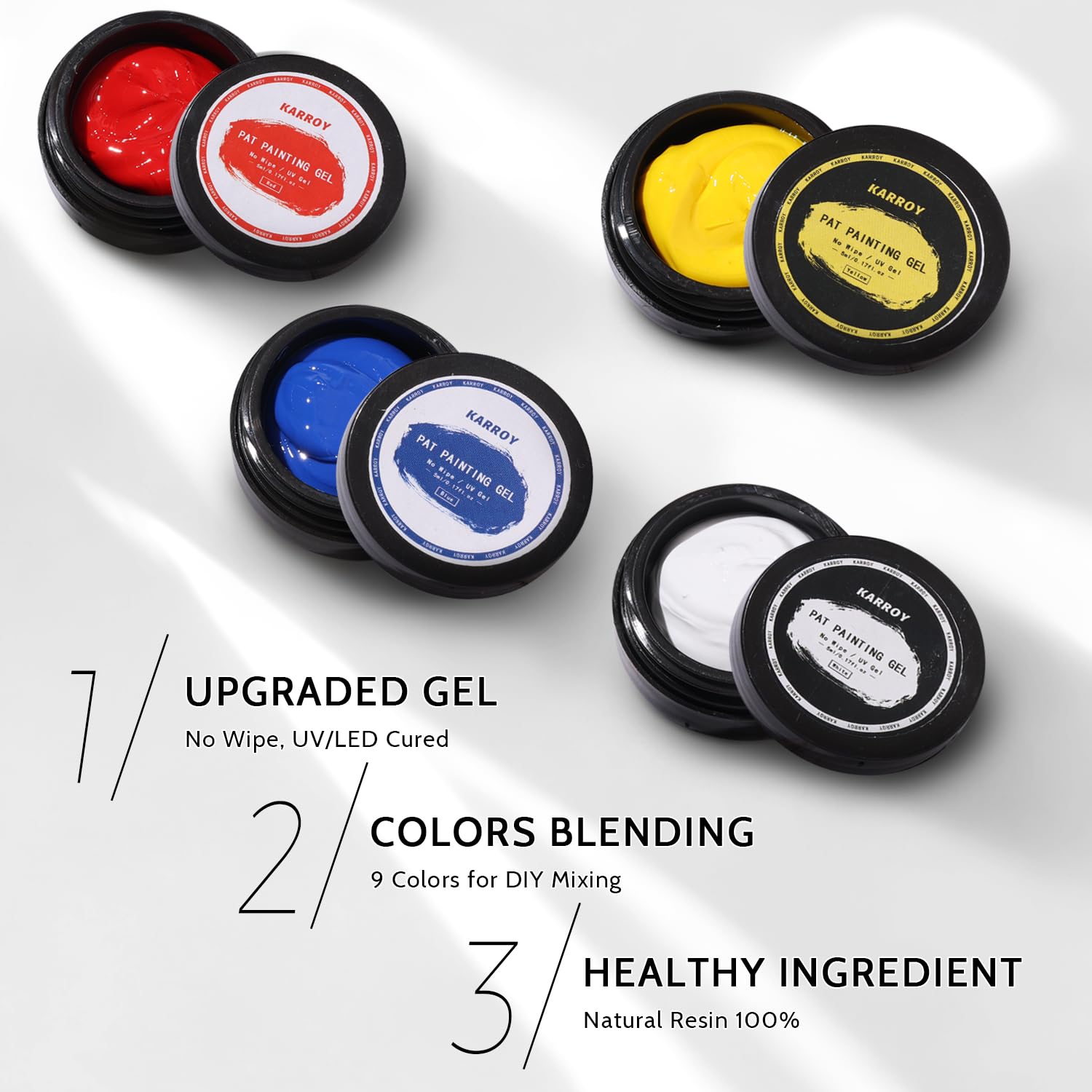 Sponge Pat Paint Nail Gel, Blending Colors Ombre Nails Gradient Gel Nail Blush Blooming Aura Nails Drawing Stripper Floral Painting Nail Art, No Wipe, UV/LED Curing 5ml 1PC (Red)-Velvo Beauty