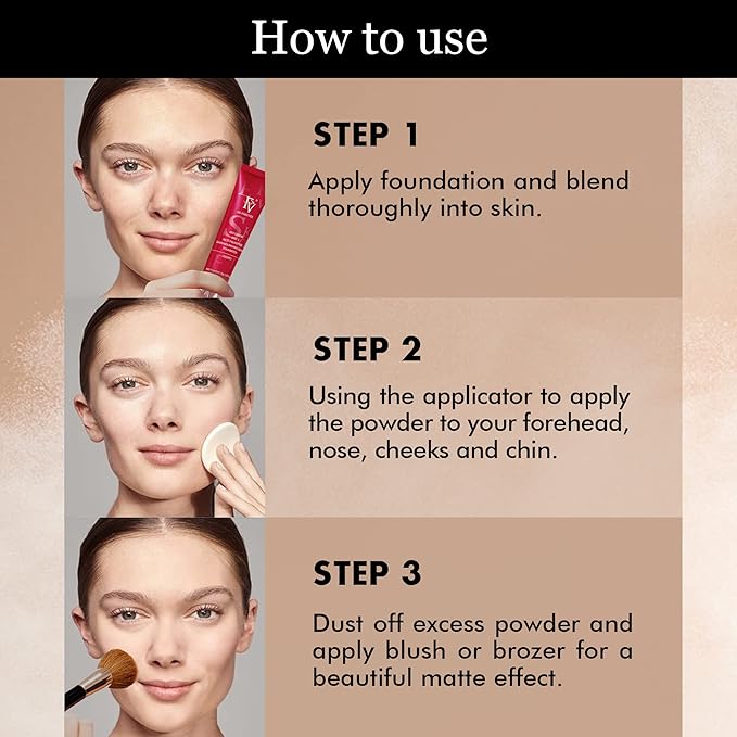 FV Talc-Free Medium Coverage Pressed Powder, Long-Lasting, Oil Control Matte Finish, Translucent Foundation Powder for Light, Medium & Tan Skin Tones, 0.28 Oz, Translucent-Velvo Beauty