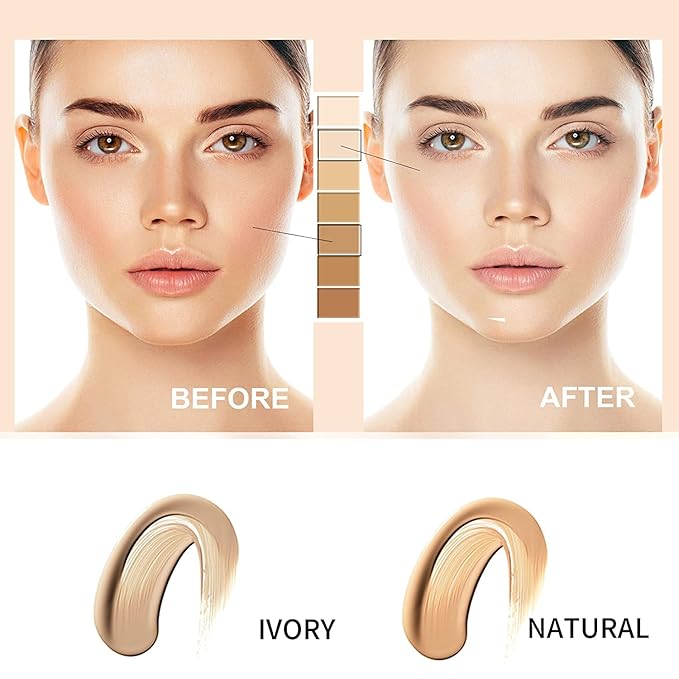 2pcs Skin Tone Adjusting CC Cream SPF 50, New Cosmetics CC Cream, Pre-makeup Primer Moisturizing Skin Concealer Brightening Skin Tone(Natural Color)-Velvo Beauty
