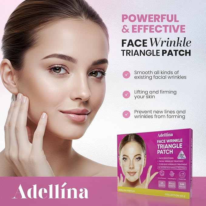 New Anti Facial Wrinkle Patches: Anti Wrinkle Patches Overnight - Smile Line Pathces - Facial Wrinkle Patche for Forehead, Smile Line, Under Eye 144 Pcs (1 Count (Pack of 144), Unscented)-Velvo Beauty