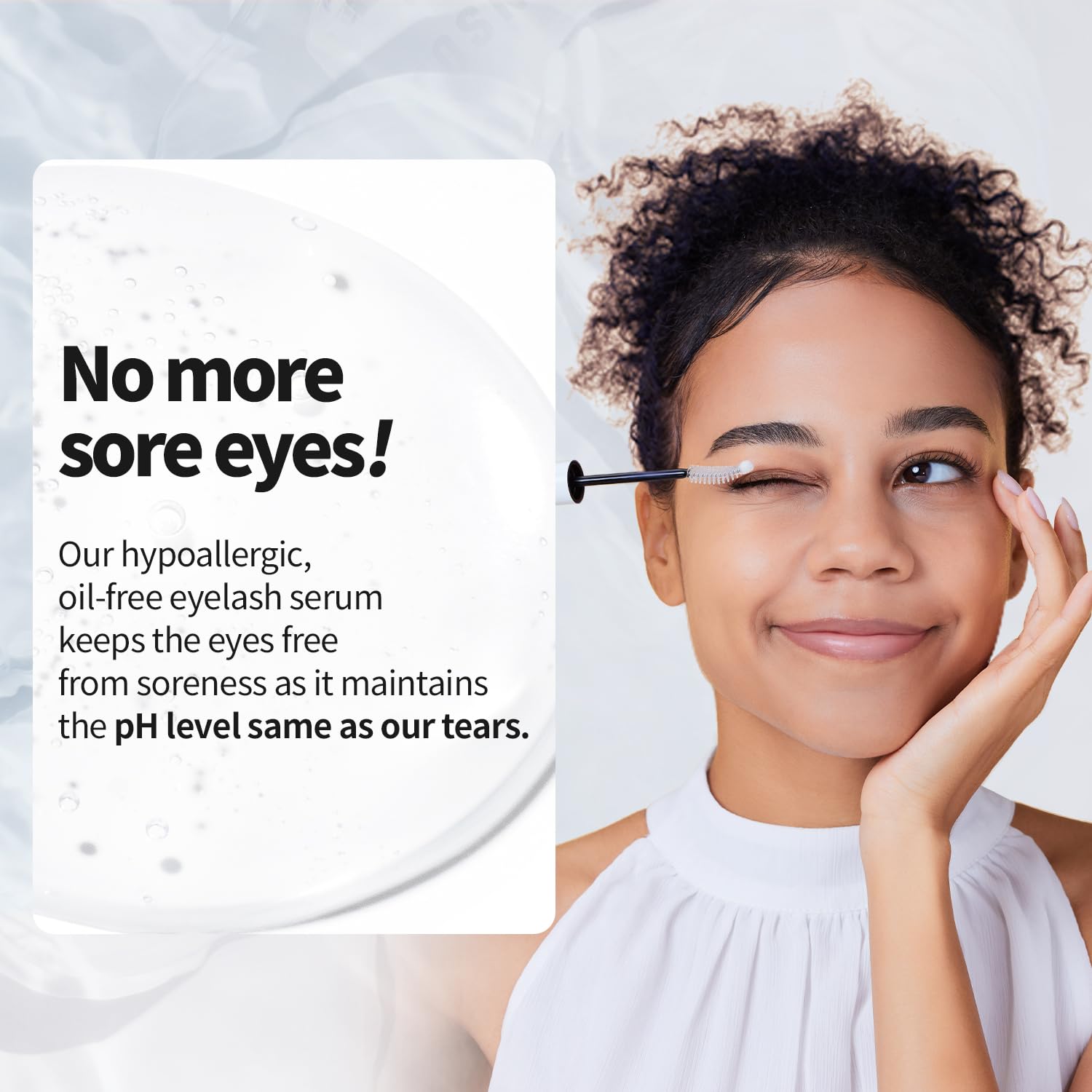 COSNORI Long Active Eyelash Serum - Korean Eyelash Boost Serum - Eyebrow Growth Enhancer for Longer and Thicker - Vegan Prostaglandin Free & Non Irritating - Peptides, Hyaluronic Acid, 0.3 fl.oz.-Velvo Beauty