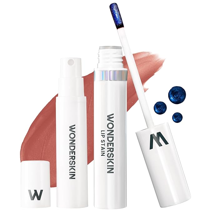 Wonderskin Wonder Blading Lip Stain Peel Off and Reveal Kit - Long Lasting, Waterproof Nude Lip Tint, Transfer Proof Natural Lip Stain Kit (Lovely)-Velvo Beauty