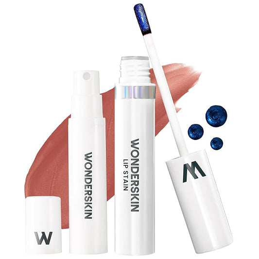 Wonderskin Wonder Blading Lip Stain Peel Off and Reveal Kit - Long Lasting, Waterproof Nude Lip Tint, Transfer Proof Natural Lip Stain Kit (Lovely)-Velvo Beauty