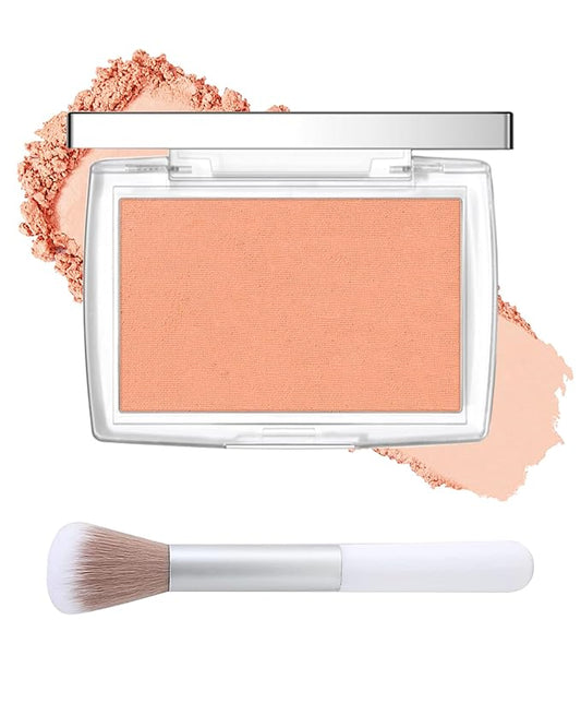 Powder Blush Palette, Matte Powder Makeup Blush for Cheeks, Natural Glow Face Blush Contour Palette, Lightweight, Smooth, Highly Pigmented Buildable Color, Long-lasting All-Day Face Enhancing -#Coral-Velvo Beauty