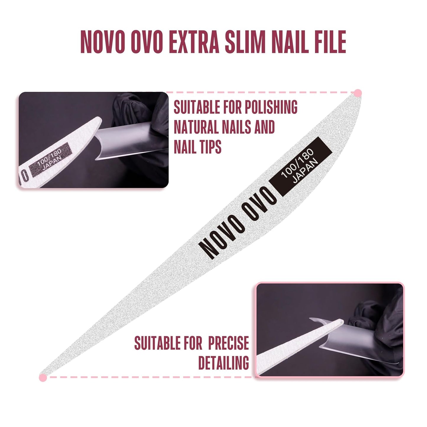 Upgraded NON-STICKY Polygel Solution Procedure Set, White and Pink non-sticky Poly Gel, Dual-Ended Nail Pen, Extra Slim Nail File, Easy to Use Together with Toe or Hand Nail Dual Forms-Velvo Beauty