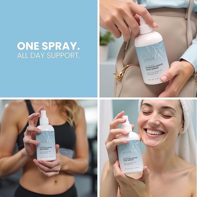 Hypochlorous Acid Spray for Face, Skin, and Body – 0.018% HOCl Facial Mist Toner, Hydrating Cleanser for Acne, Eczema, Rosacea, Eyelids, Pets, Workout, Baby, Back, Redness, Sensitive Care Spray-Velvo Beauty