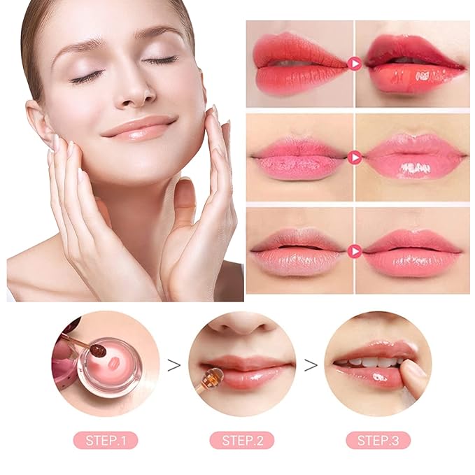 Bee Lip Balm Lip Balm Honey Pot, Strawberry Sleeping Lip Mask,Moisturizing Lip Balm with Stick,Hydrating & Prevention Dry and Cracked Lip Scrubs Exfoliator Lip Wrinkle Skin Care Products(Strawberry)-Velvo Beauty