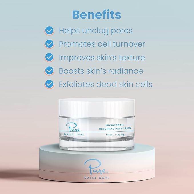 MicroDerm Resurfacing Scrub - Exfoliating Polish Crystals At-Home MicroDermabrasion Vitamin A & E Squalane-Velvo Beauty