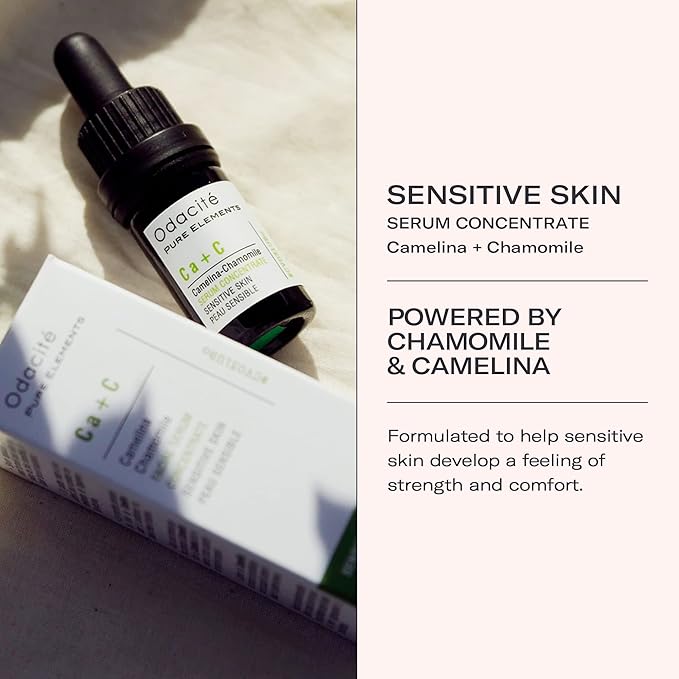 Odacité Anti Aging Serum Concentrate with Camelina + Chamomile, For Sensitive Skin Glow - Lightweight and Hydrating Facial Oil for Redness, Sensitivity & Irritation - 0.17 fl. oz-Velvo Beauty