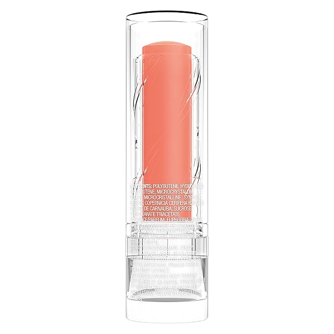 wet n wild Perfect Pout So Pouty Shine Tinted Lip Balm Peach Flavored, Hyaluronic Acid, Vegan Collagen, Moisturizing For Dry Lip Care, Pink-Velvo Beauty