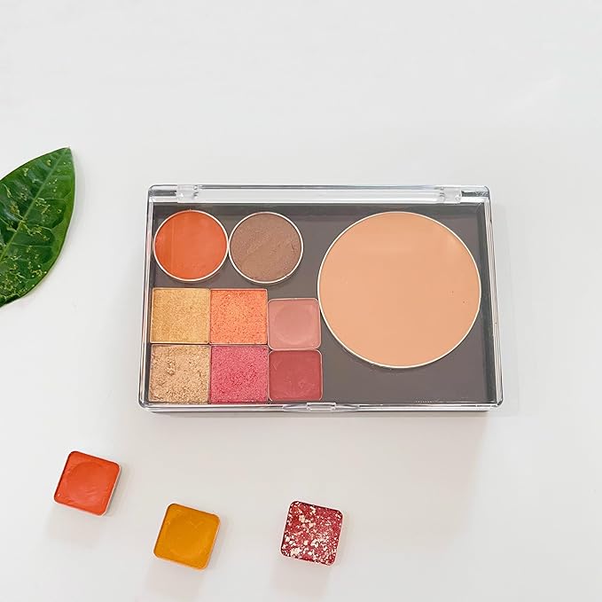 Small Size Empty Magnetic Clear Eyeshadow Light Weight Makeup Palette- Traveling, Depotting palette 4.76 x 3.11-Velvo Beauty