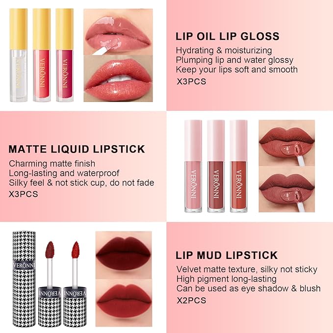 VERONNI Makeup Set,All In One Makeup Kit for Women Full Kit,Multipurpose Women's Makeup Sets,Beginners and Professionals Alike,Easy to Carry (Kit 011 (22pcs))-Velvo Beauty