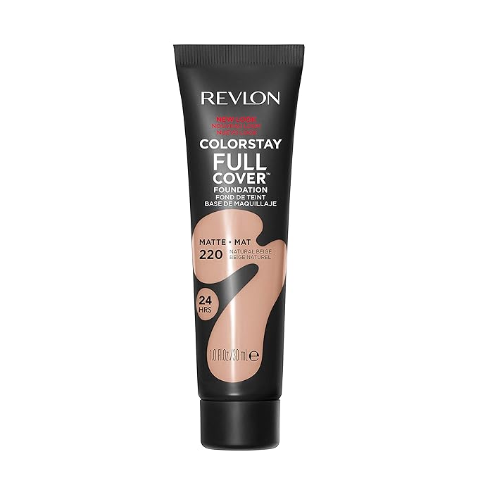 Revlon Liquid Foundation, ColorStay Face Makeup for Normal and Dry Skin, Longwear Full Coverage with Matte Finish, Oil Free, Natural Beige, 1.0 Fl Oz-Velvo Beauty
