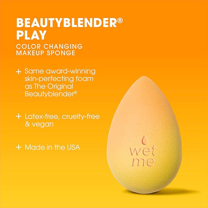 Beautyblender® | Beam Color Changing Beauty Blender Makeup Sponge, Super-Soft Foam Easily Blends Foundations & Creams, Made in USA, Reusable, Washable, Streak Free Application, Heat Activated-Velvo Beauty