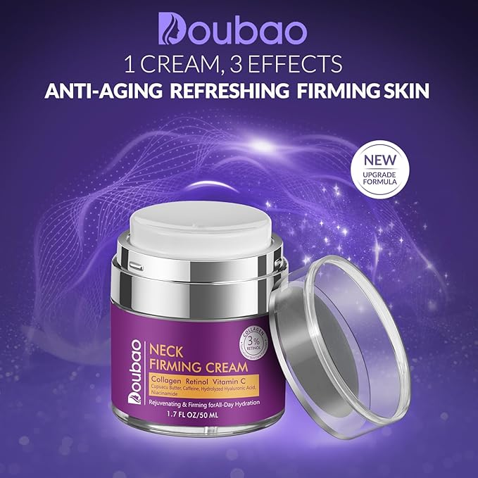Neck Firming Cream, Wrinkle Cream for Women, Retinol Moisturizer with Collagen and Hyaluronic Acid for Neck, Face and Décolleté, 1.76 fl oz-Velvo Beauty