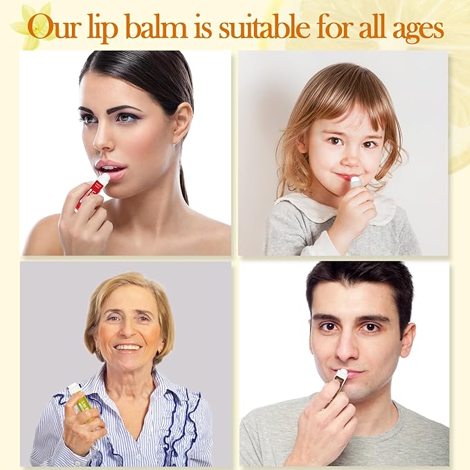 5 Pack Lip Balm Natural Lip Balm Bulk with Shea butter and Coconut Oil Moisturizing, Soothing, and Repairing for Chapped Lips Party Favors adults kids - 5 flavors 0.15 Oz-Velvo Beauty