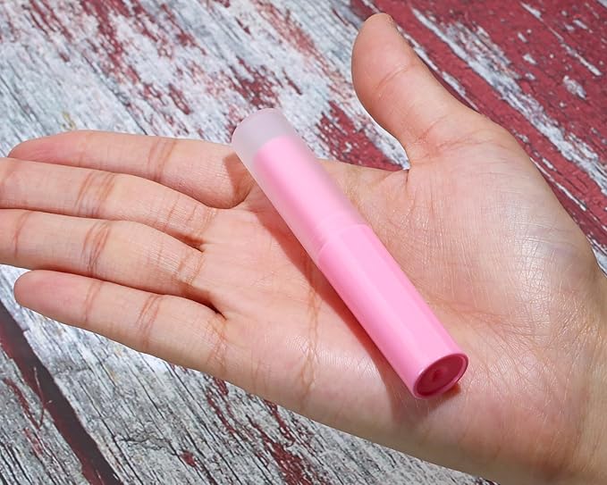 0.14oz Empty Flavored Lip Balm Container Tubes Plastic Homemade Moisturizing Lip Stick with Caps Bulk Fit for Women Adult DIY Making Supplies, 25 Count (Rose Pink)-Velvo Beauty