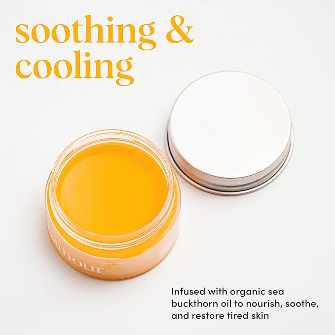 Natural Foot Salve for Dry Cracked Feet – 100% Organic Formula with Beef Tallow, Sea Buckthorn, Thyme & Peppermint Oil – Heel Balm Foot Cream for Rough Skin & Callus Care – 1.06 oz-Velvo Beauty