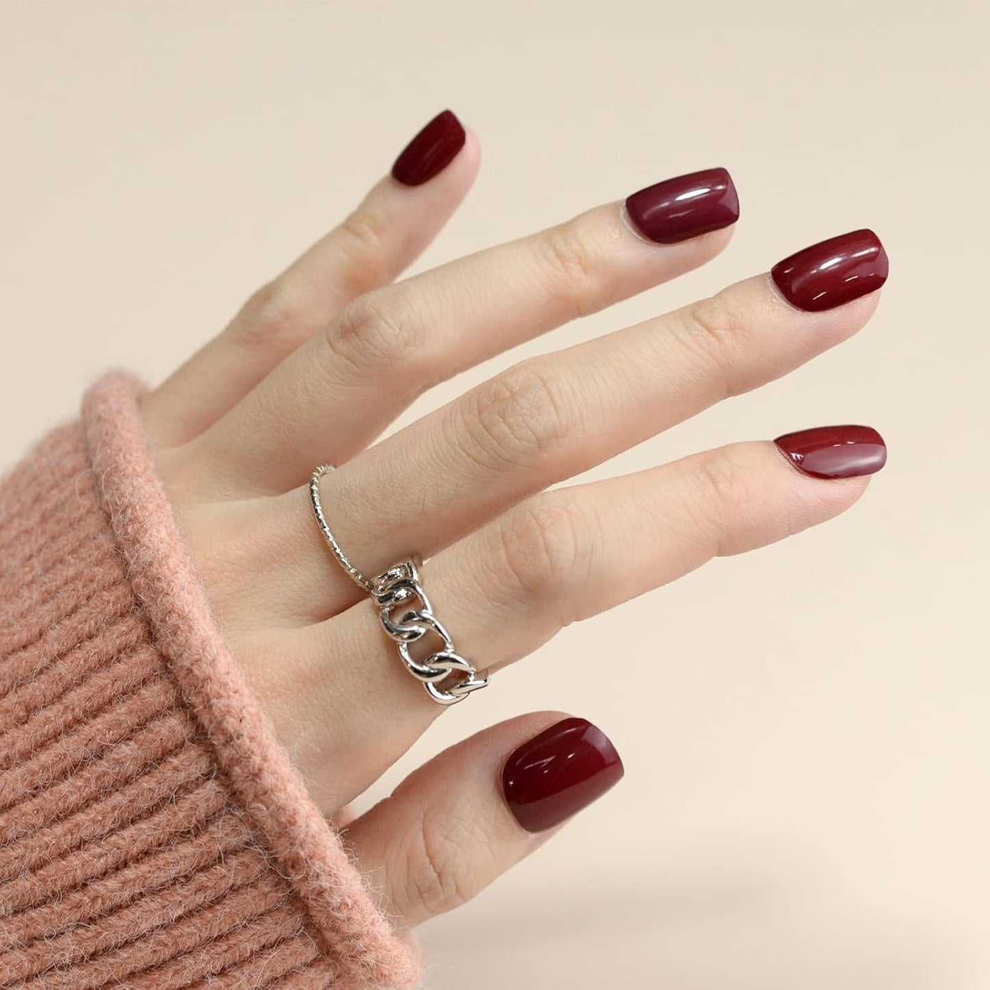 Nail Polish Strips, 32PCS Salon Quality Wraps, Long Lasting Gel Nail Stickers for Women Easy Apply& Remove (Vinery Red)-Velvo Beauty