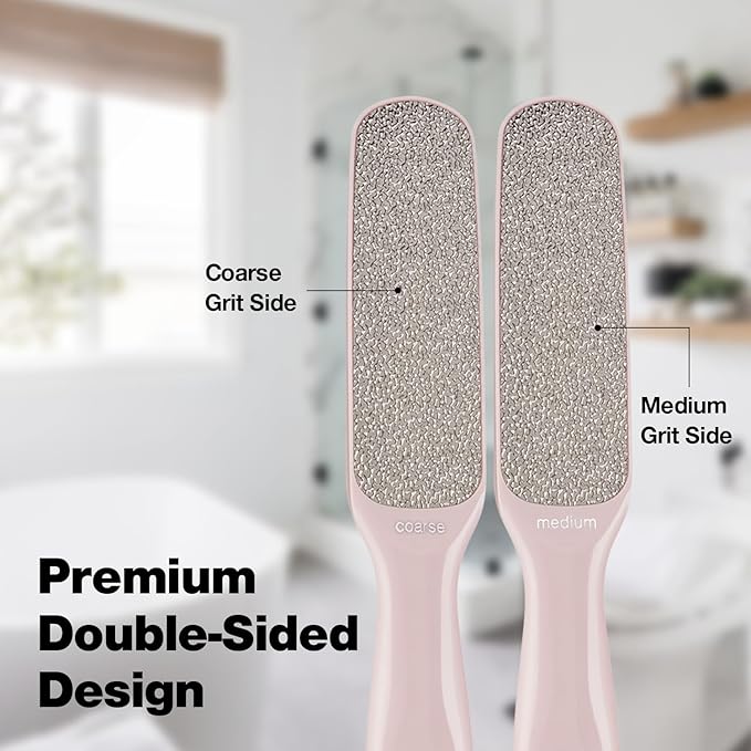 Probelle Double Sided Multidirectional Nickel Foot File Callus Remover - Immediately Reduces calluses and Corns to Powder for Instant Results, Safe Tool (Pink)-Velvo Beauty
