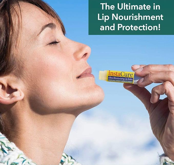 InstaCure's Original Nose Balm Fast Relief for Cracked, Dry & Sore Noses! Ultra-Moisturizing Lip Repair Duo. Calming Lavender & Vanilla Overnight Lip Mask + Cooling Sweet Vanilla Mint Daytime Lip Balm-Velvo Beauty