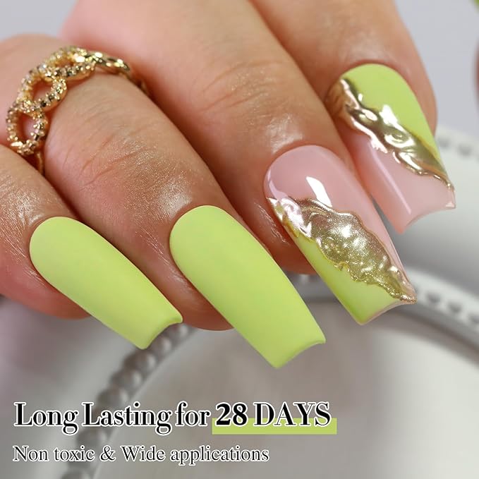 Double Rhythm Pastel Green Gel Polish Sheer Neutral Natural Light Milky Same Color Same Bottle 15ML Jelly UV Nail Art DIY at Home (Pale Green-A1410)-Velvo Beauty