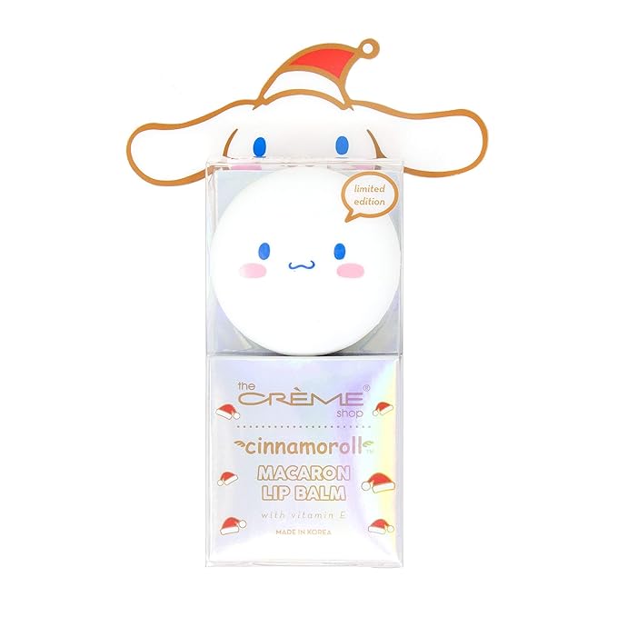 The Crème Shop x Sanrio Hello Kitty Macaron Lip Balm Korean Cute Scented Pocket Portable Soothing Advanced Must-Have on-the-go (Cinnamoroll Peppermint Cocoa)-Velvo Beauty