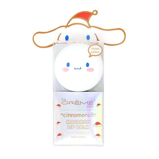 The Crème Shop x Sanrio Hello Kitty Macaron Lip Balm Korean Cute Scented Pocket Portable Soothing Advanced Must-Have on-the-go (Cinnamoroll Peppermint Cocoa)-Velvo Beauty