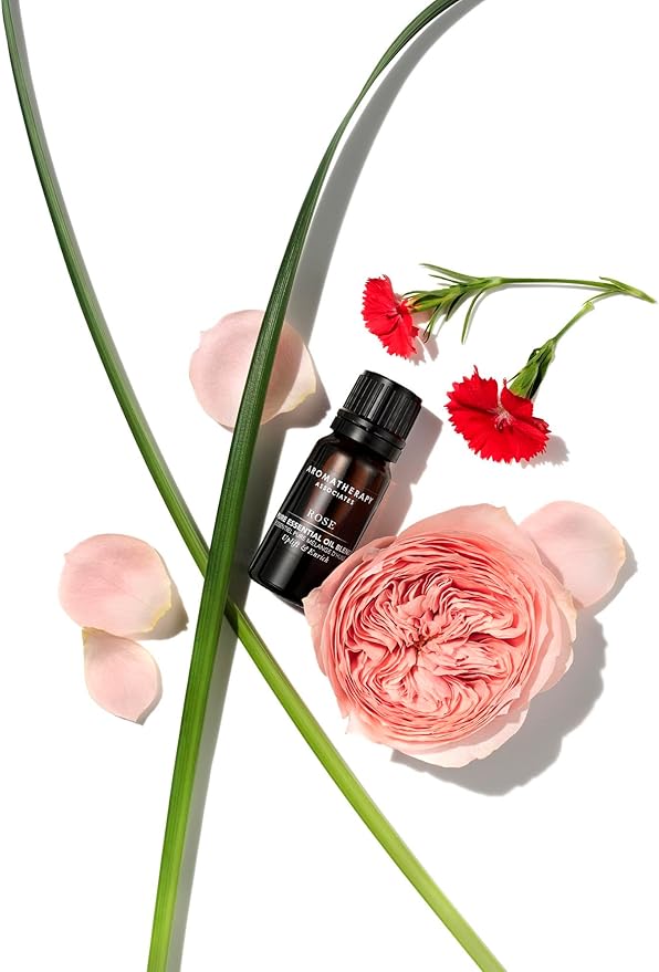 Aromatherapy Associates Rose Pure Essential Oil Blend. Premium Undiluted Blend to Uplift The Senses. Hand-Crafted with Rose, Geranium and Palmarosa (0.33 fl oz)-Velvo Beauty