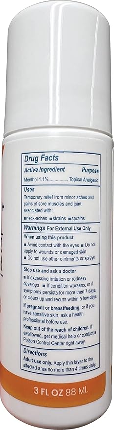 Freeze Roller - Roller Gel - Cold Therapy Roll-On w/ 1500mg Aloe, Menthol (1 Pack)-Velvo Beauty