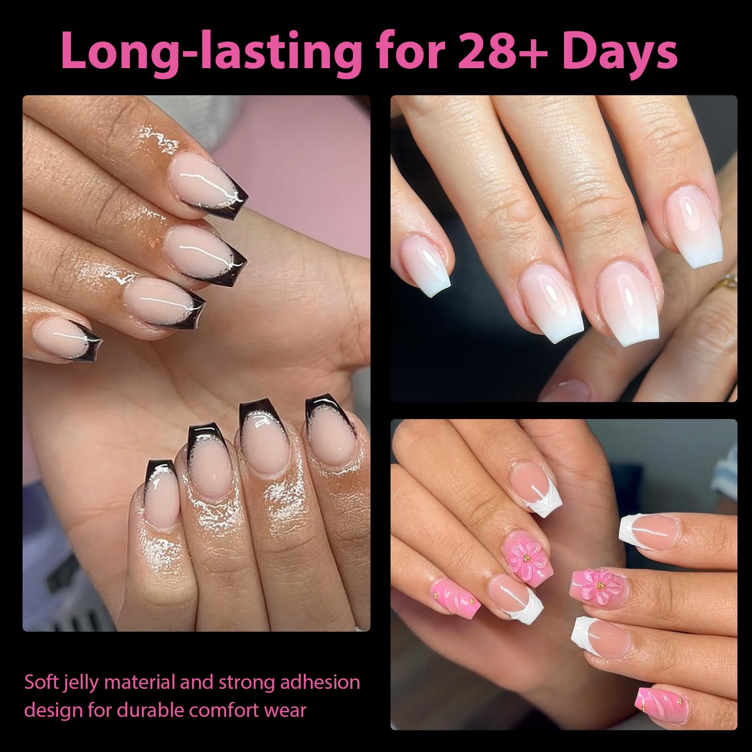 UNA GELLA Extra Short Coffin Nails Tips: 504pcs Pre-etched XS Short Nails, 12 Sizes Clear Coffin Press on Nails Full Cover Gel Tips Acrylic False Fake Nails Extension DIY Salon-Velvo Beauty