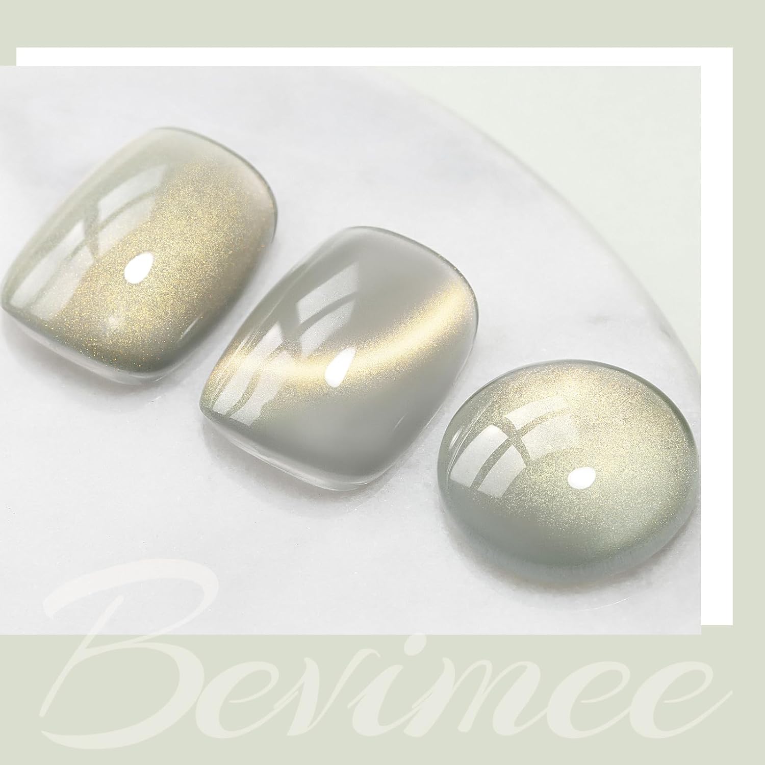 Cat Eye Nail Polish Glass Jelly Magnetic Gel Polish Smoothie Glitter Gloss Shine Holographic Celadon Color Velvet UV Gel Polish For Nail Art Manicure DIY At Home 12ml-Velvo Beauty