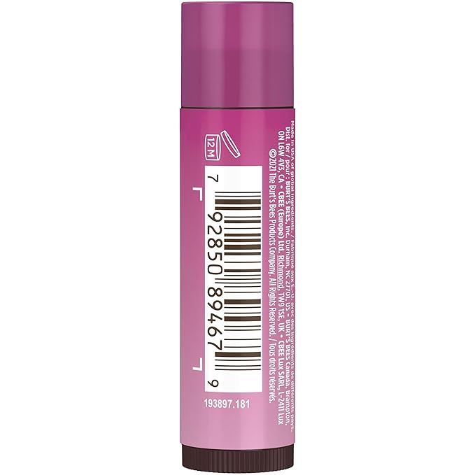 Burt's Bees Lip Tint Balm with Long Lasting 2 in 1 Duo Tinted Balm Formula, Color Infused with Deeply Hydrating Shea Butter for a Natural Looking Buildable Finish, Sweet Violet (2-Pack)-Velvo Beauty