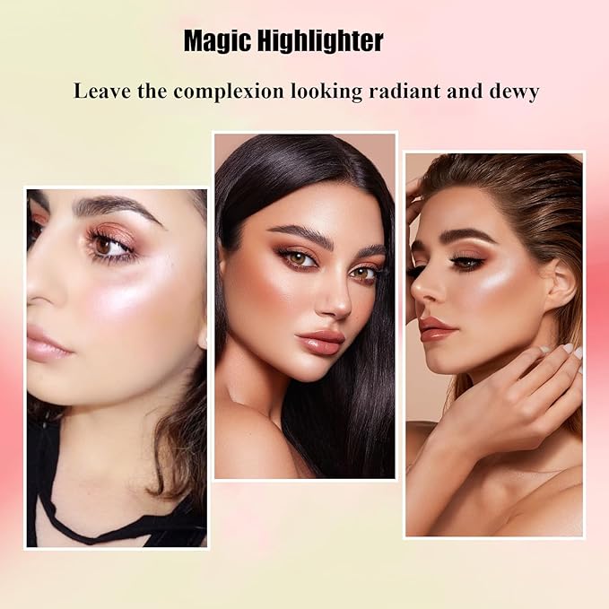 Blush Stick, Cream Blush Stick for Cheeks & Lips, Blendable Long-Lasting Multi-Use Contour Stick & Highlighter Makeup (#5 HIGHLIGHT)-Velvo Beauty