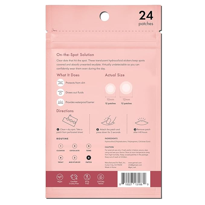 Rael Pimple Patches, Invisible & Microcrystal Spot Cover - Hydrocolloid Acne Patch for Face, Zit and Blemish, Breakouts, Vegan, Korean Skin Care (33 Count)-Velvo Beauty