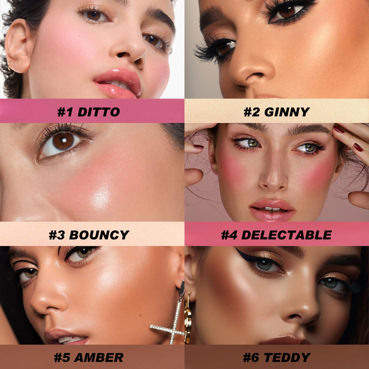 6 Colors Cream Contour Stick Makeup Kit, Shades with Blush, Highlighter and Bronzer, Double Ended Contour Stick for Cheeks, Waterproof and Long Lasting, Matte and Dewy Finish (Set A)-Velvo Beauty