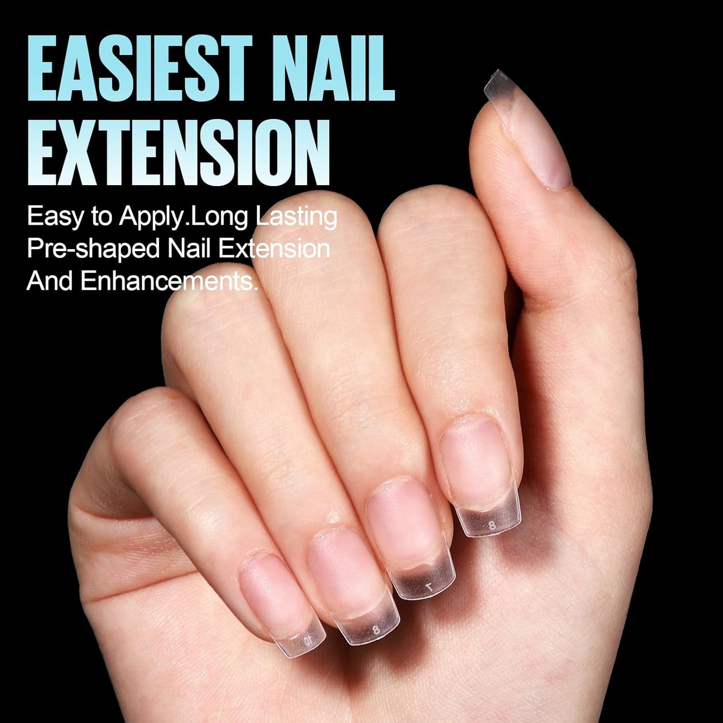 TOMICCA Short Square Gel Nail Tips, 15 Sizes No File Square Tips Full Cover, 360Pcs Soft Fake Acrylic Nails for Home DIY Nail Salon Manicure-Velvo Beauty