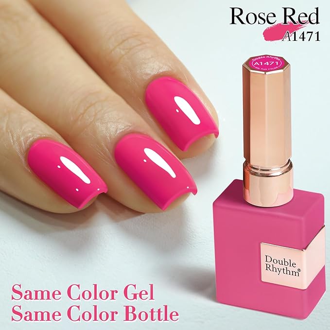 Double Rhythm Translucent Gel Polish Sheer Neutral Natural Light Milky Same Color Same Bottle 15ML Jelly UV Nail Polish Nail Art DIY at Home (Pink Purple-A1471)-Velvo Beauty