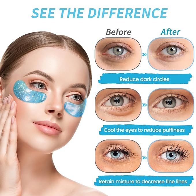 Eye Masks, Under Eye Patches for Puffiness, Retinol Collagen Eye Gel Pads, Reduce Wrinkles, Eye Bags & Dark circles - Face Mask Skincare, Anti Aging & Moisturizer, 24 Pairs-Velvo Beauty