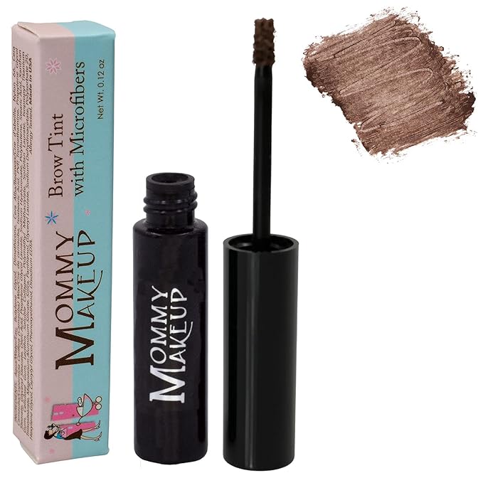 Brow Tint with Microfibers - 4-in-1 Tinted Eyebrow Gel to Groom, Hold, Sculpt & Color Your Brows, Covers Gray Hair - Water Resistant, Clump-Free, Long Lasting (Sable) by Mommy Makeup-Velvo Beauty