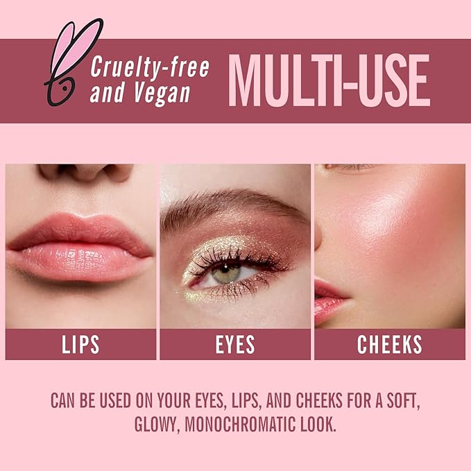 KIMUSE Multi Stick Trio Face Makeup, Cream Blush Stick for Cheeks & Lips, Moisturizer & Contour Makeup Sticks for All Skin,PEACHY PINK-Velvo Beauty