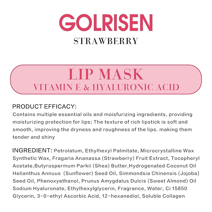 Lip Mask Hydrating - Plump & Repair Dry Lips | Lip Mask Overnight - Infused with Hyaluronic Acid & Vitamin E | Lip Sleeping Mask - Wake Up to Soft, Smooth Lips, 0.7 oz-Velvo Beauty
