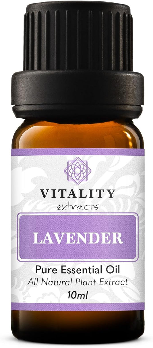 Vitality Extracts Lavender Essential Oil - Natural Calm, Stress Relief, Skin Care, Rest & Relaxation, Fresh Scent, Undiluted-Velvo Beauty