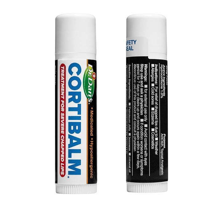 Dr. Dan's Cortibalm 2 pack -for Dry Cracked Lips Healing for Severely Chapped Lips - Designed for Men, Women and Children - 2 Pack-Velvo Beauty